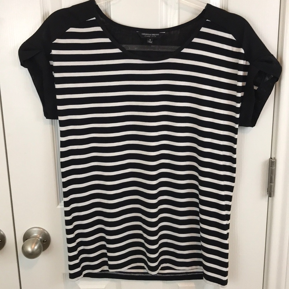 Christian Siriano Runway Style Striped Top